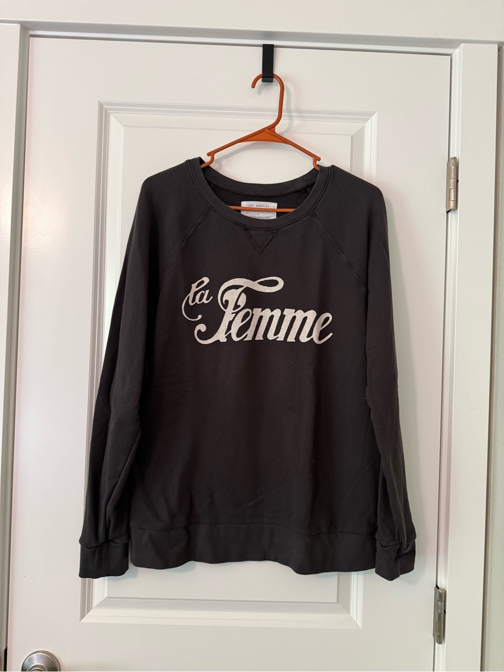 Sol Angeles x Anthropologie La Femme Sweatshirt Black Small